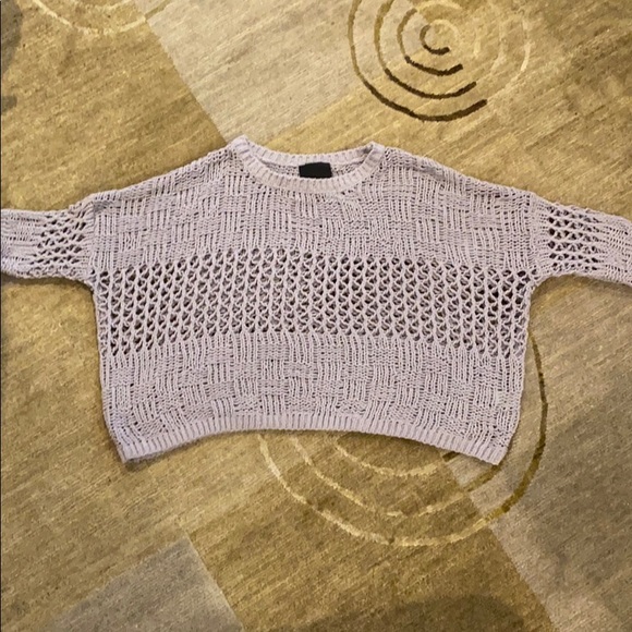 ~FATE By LFD~ Gray Boxy Short Sleeve Sweater - Picture 5 of 7